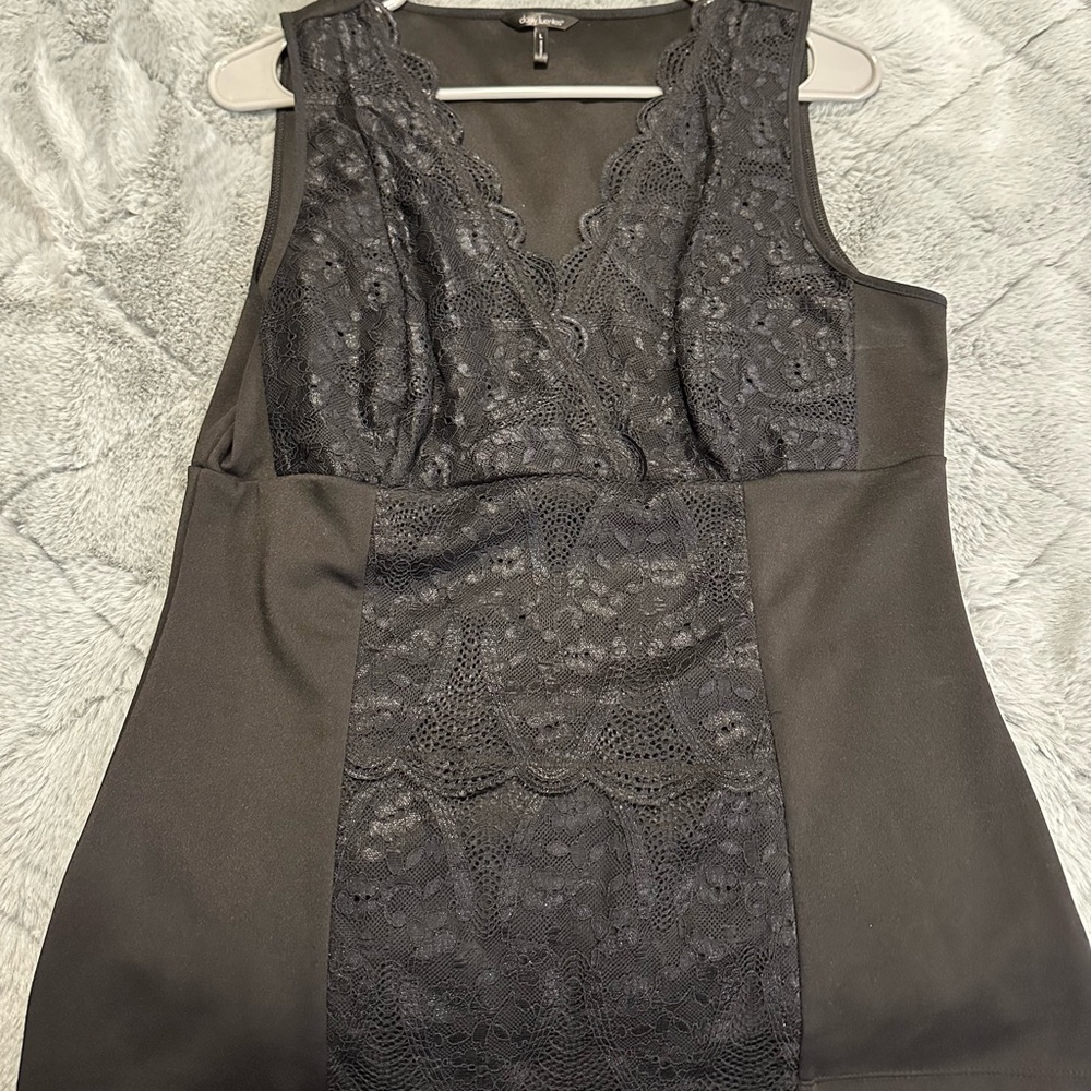 Daisy Fuentes Black Lace Chemise